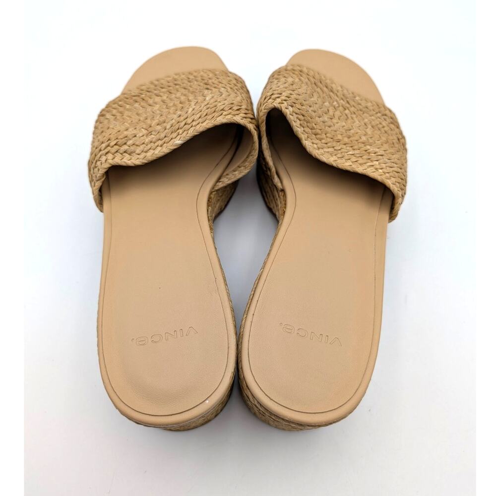 Vince Margo Platform Heel Sandals Women's Toasted Wheat Size US6.5M EU36.5 - Picture 10 of 11